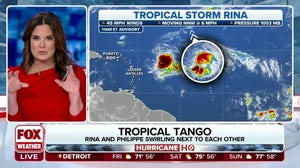 Tropical tango: Tropical storms Philippe and Rina swirl in tandem in the Atlantic