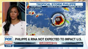 Tropical Storm Philippe expected to bring heavy rain, gusty winds to northern Leeward Islands as Rina fizzles