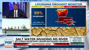 Salt water continues moving further up Mississippi River threatening water supply