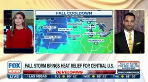 Fall storm brings heat relief for central US