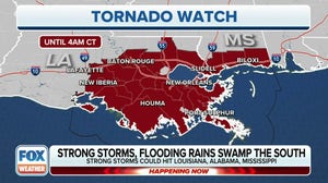 Tornado Watch issued for southern Louisiana and Mississippi overnight