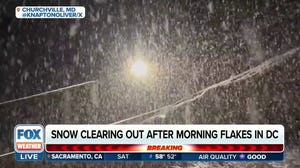 Snow clearing out in DC Saturday after morning flakes