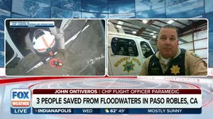 California Highway Patrol successfully rescues people trapped by rising floodwaters Paso Robles