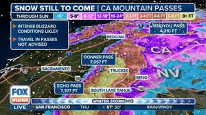 Extreme snow headed for California