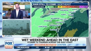 Rain to make for a wet weekend along the East Coast