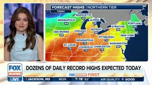 Dozens of daily record highs threatened from Midwest to Northeast on Monday
