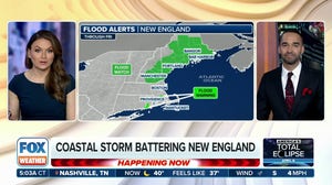 Coastal storm battering New England on Friday