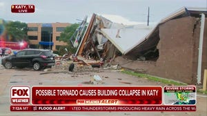 Early morning tornado demolishes building in Katy, Texas