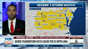 Severe Thunderstorm Watch issued from Baltimore, Washington into much of Virginia