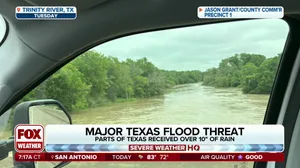 Texas towns call for voluntary evacuations as rivers overflow their banks