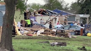 Watch: Community begins to sift through rubble of destroyed homes after deadly tornado in Westmoreland, Kansas