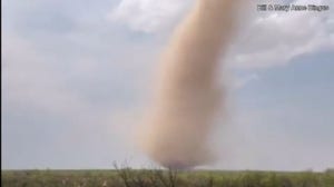 Landspout spotted over rural West Texas on Wednesday