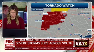 New Tornado Watch issued in Texas as severe storms barrel across South