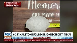 Giant hail pelts Texas