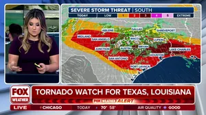 Tornado Watch issued along Gulf Coast ahead of storms, torrential rainfall