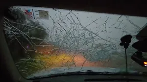 Watch: Video shows baseball-size hail shattering windshield in Colorado