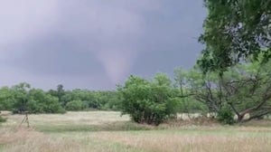 Tornado spotted outside of Windthorst, Texas on Saturday