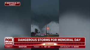 Rare 'Tornado Emergency' issued near Eddyville, Kentucky, on Sunday