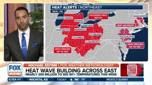 Potentially historic heat wave set to roast millions from Ohio Valley to Northeast this week