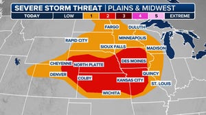 Large hail, damaging wind threaten Plains, Midwest amid wide severe weather threat Friday