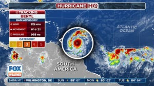 Beryl expected to become Category 4 hurricane by early Monday morning