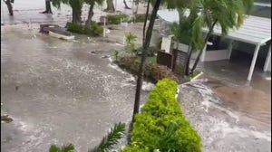 Watch: Life-threatening storm surge from Hurricane Beryl sends water rushing inland