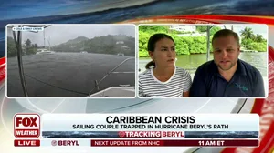 Sailing couple trapped in Hurricane Beryl's path in Granada