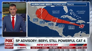 5 PM forecast advisory for Beryl: Hurricane still a powerful Category 4