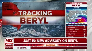 Beryl strengthening ahead of Texas landfall