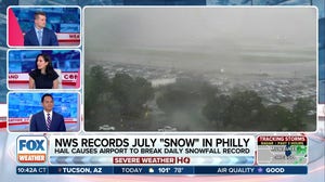 Philadelphia records 'snow' in July from hail