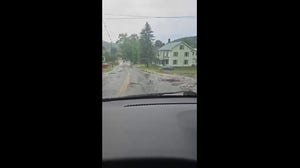 Watch: Catastrophic flooding washes away roads in St. Johnsbury, Vermont