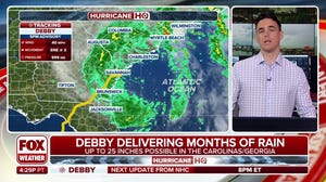 Debby to slowly move up the eastern seaboard