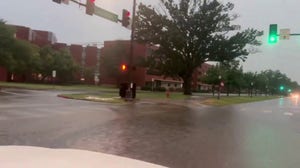 Torrential rain causes flooding on University of Oklahoma campus