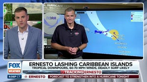 Tropical Storm Ernesto gets organized as it aims for Virgin Islands