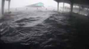 Storm surge overtakes Louisiana marina