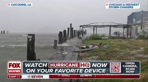 Watch: Hurricane Francine pushes water, waves onto shore near New Orleans