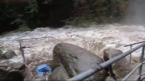 Flooding closes trails at Karkonosze National Park in Poland