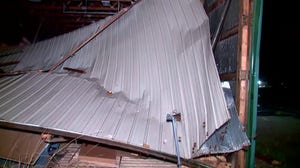 Delaware Co, IN rips roof off building