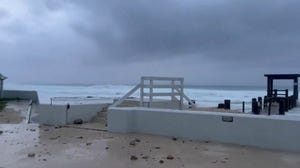 Watch: Winds from Tropical Storm Helene slam Grand Cayman