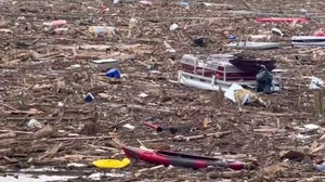 Debris scattered everywhere after Helene floodwaters devastate Chimney Rock, NC