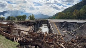 Eastern Tennessee bridges destroyed during Helene flooding