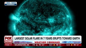 Largest solar flare in 7 years erupts toward Earth