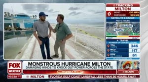 Where do you go to cover Hurricane Milton while staying safe?