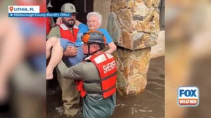 Hillsborough County, FL deputies rescue 91-year-old woman in Milton floodwaters