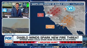 Dangerous Diablo Winds spark wildfire threat in northern California