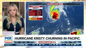 Hurricane Kristy continues its downward trajectory in strength this weekend