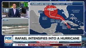 Rafael intensifies into a hurricane