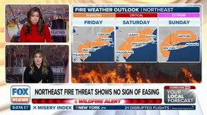 Northeast wildfire threat persists into the weekend