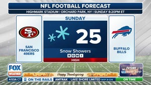 Snow to blanket 49ers-Bills on Sunday Night Football in Buffalo