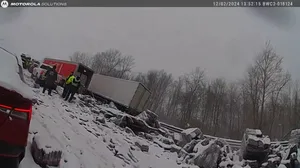 Watch: Multi-vehicle crash closes parts of I-94 in Michigan